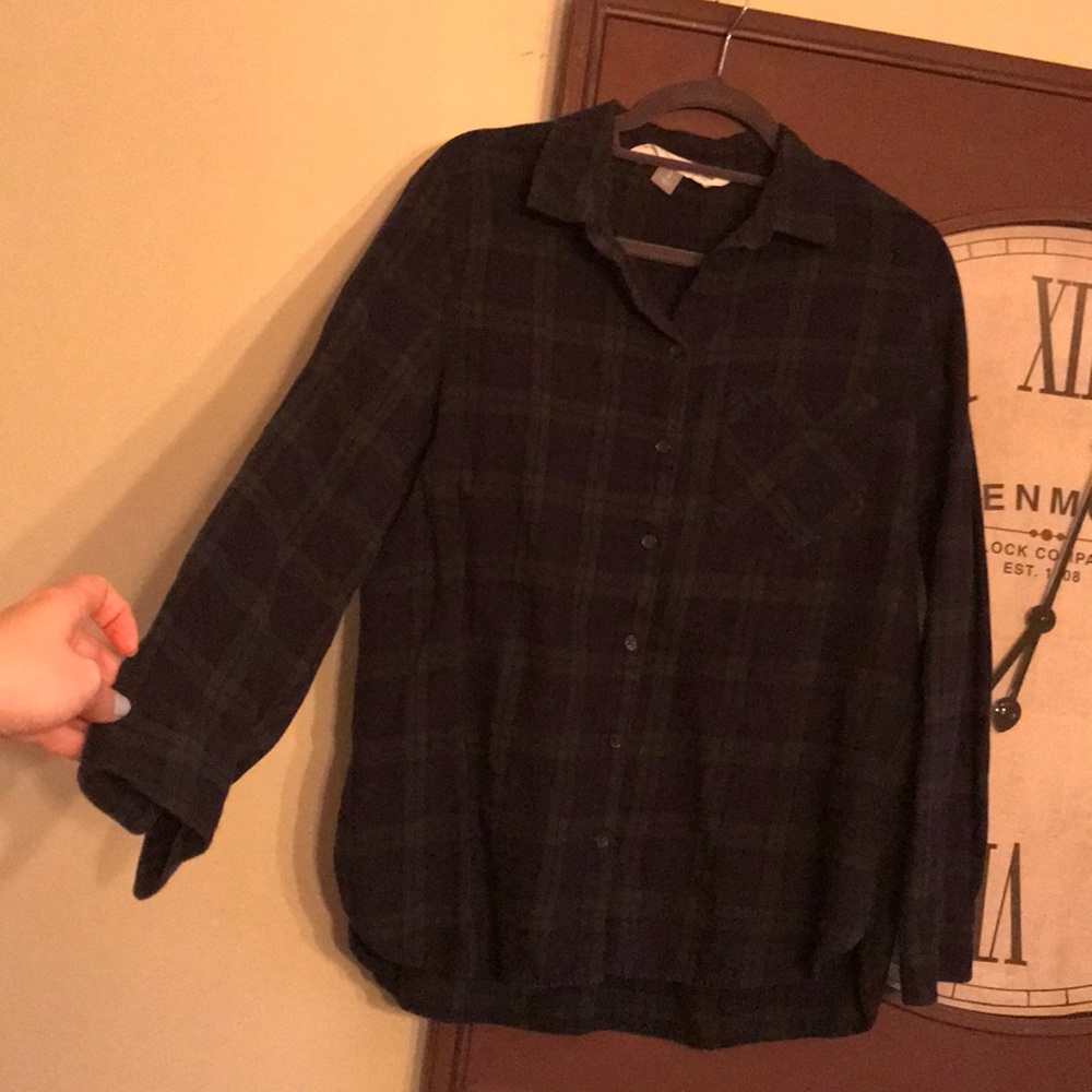 Plaid flannel button up